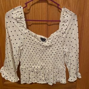 American eagle polka dot top